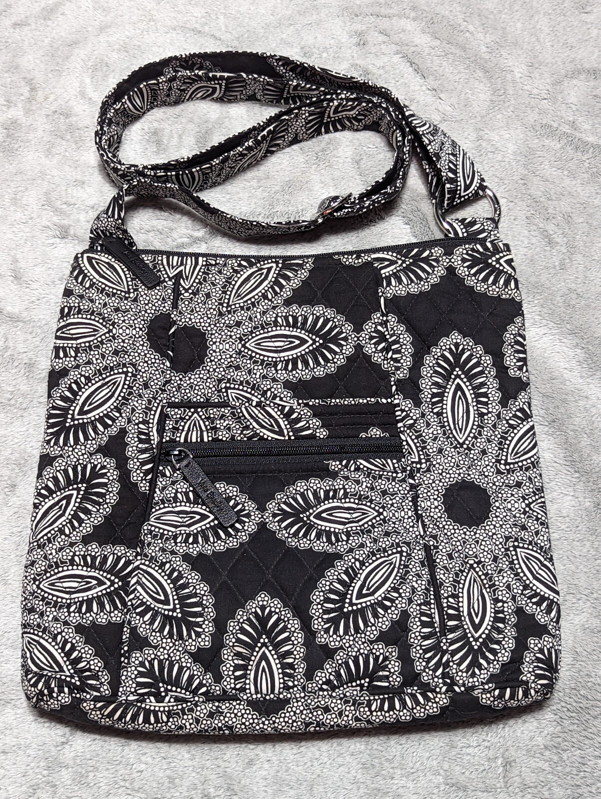 Vera Bradley Blanco Bouquet Hipster Crossbody Adjustable Strap