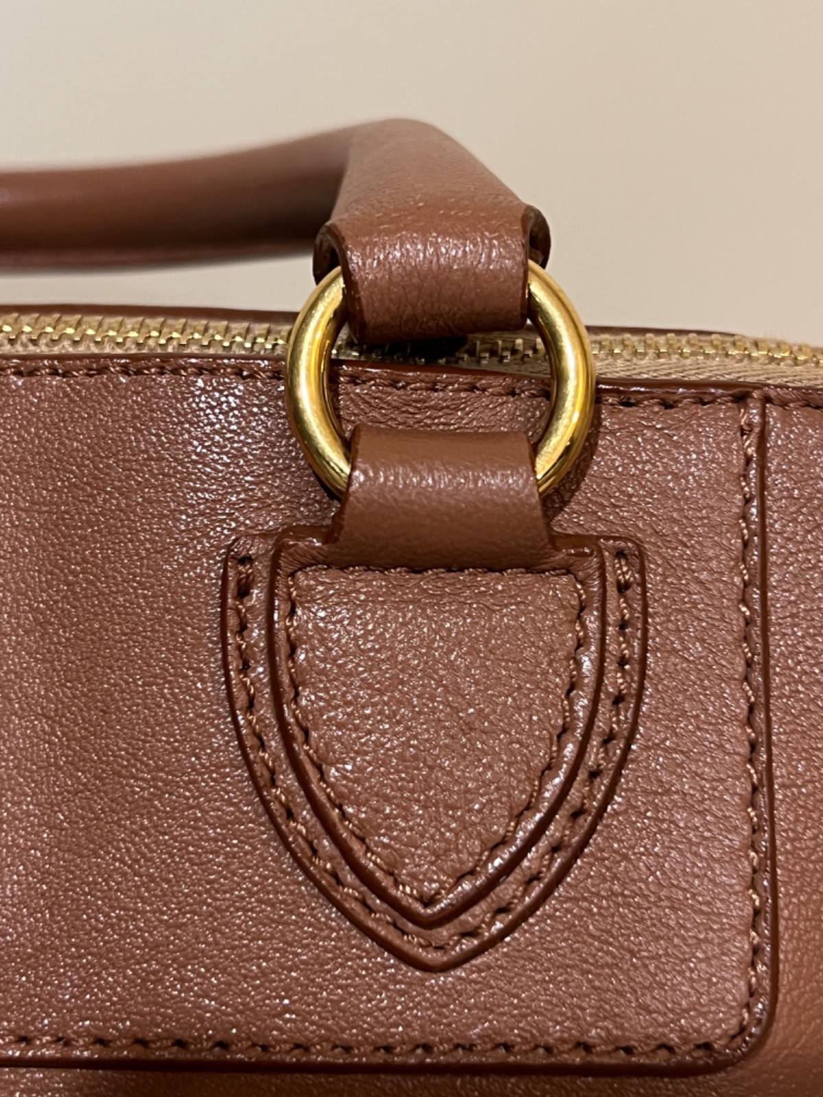 Authentic Marc Jacobs Brown Leather Whitney Bag with Removable Strap + Dust Bag