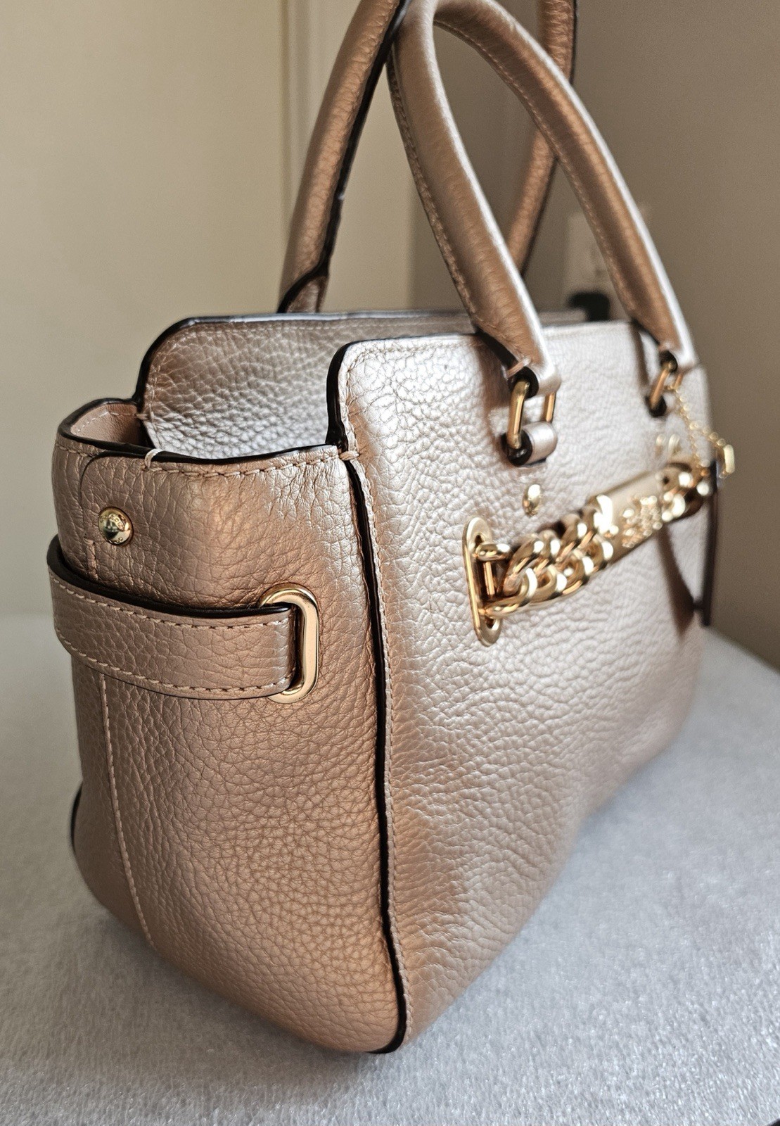 Coach Blake Carryall 25 Top Handle Convertible Satchel – Metallic Rose – F39847