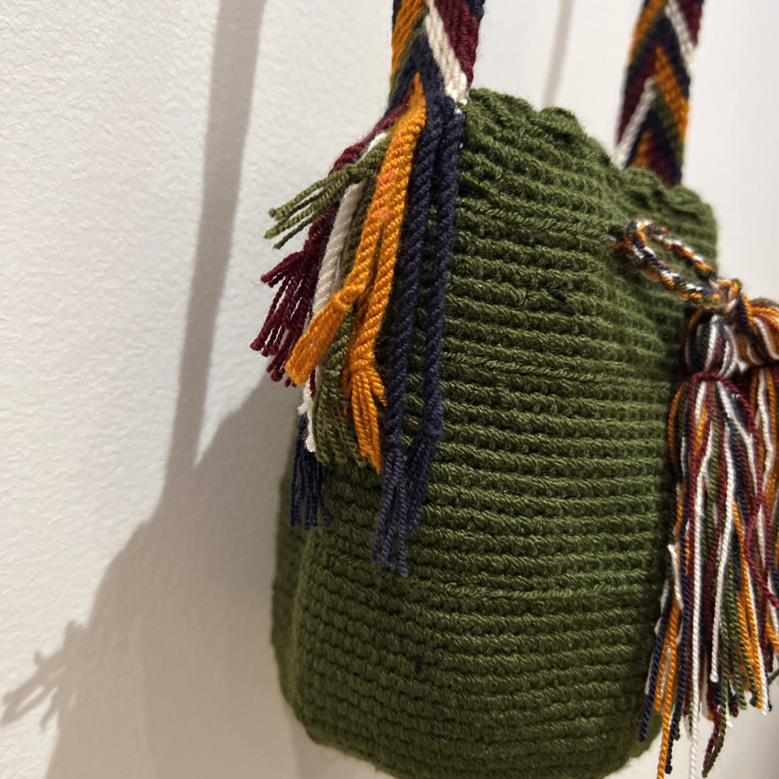 Handmade Wayuu Mochila Crossbody Bag Purse Crochet Boho Woven Yarn Artsy Artisan