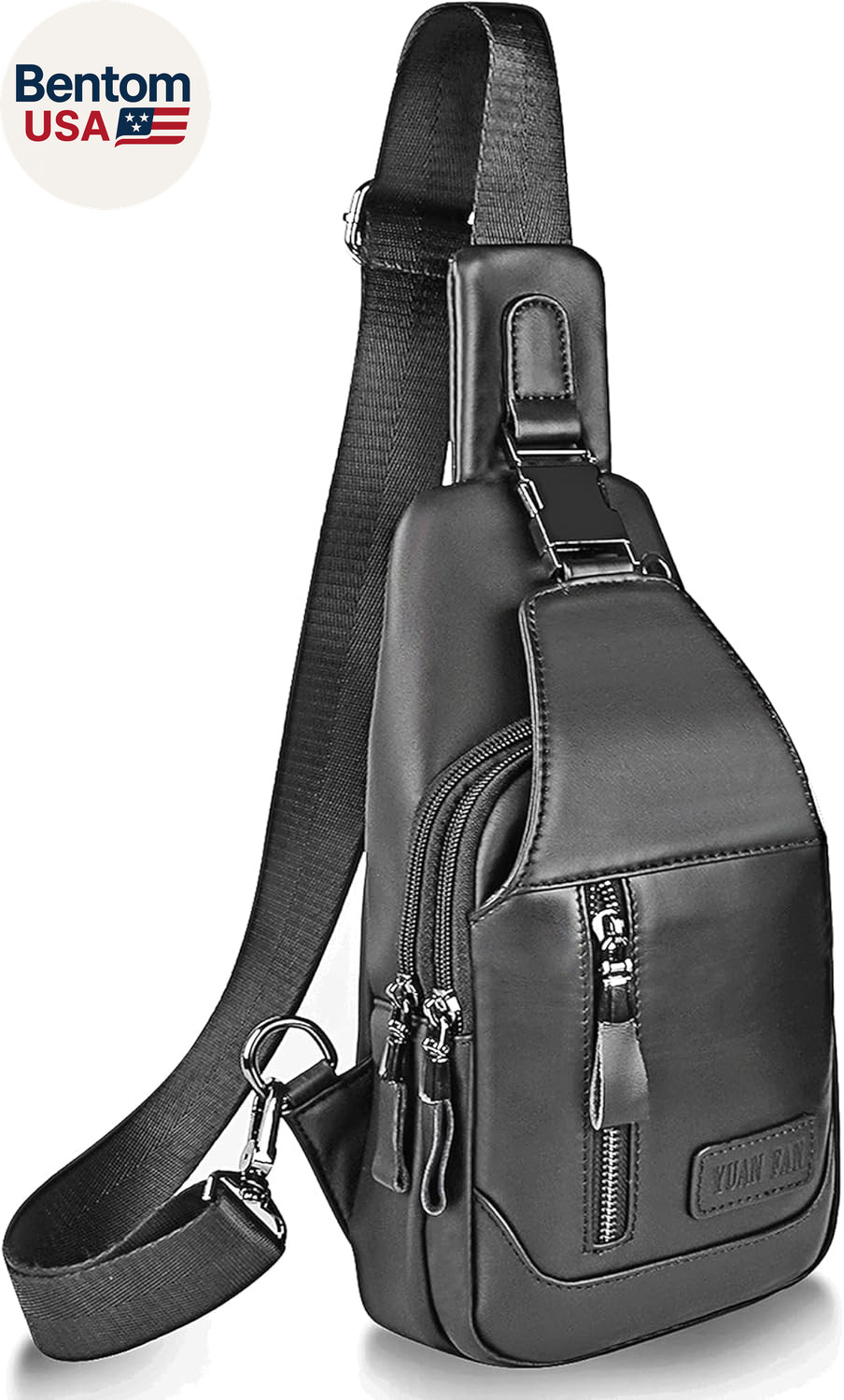 Leather Sling Bag Purse Chest Shoulder Backpack,Concealed Carry Crossbody Bags f
