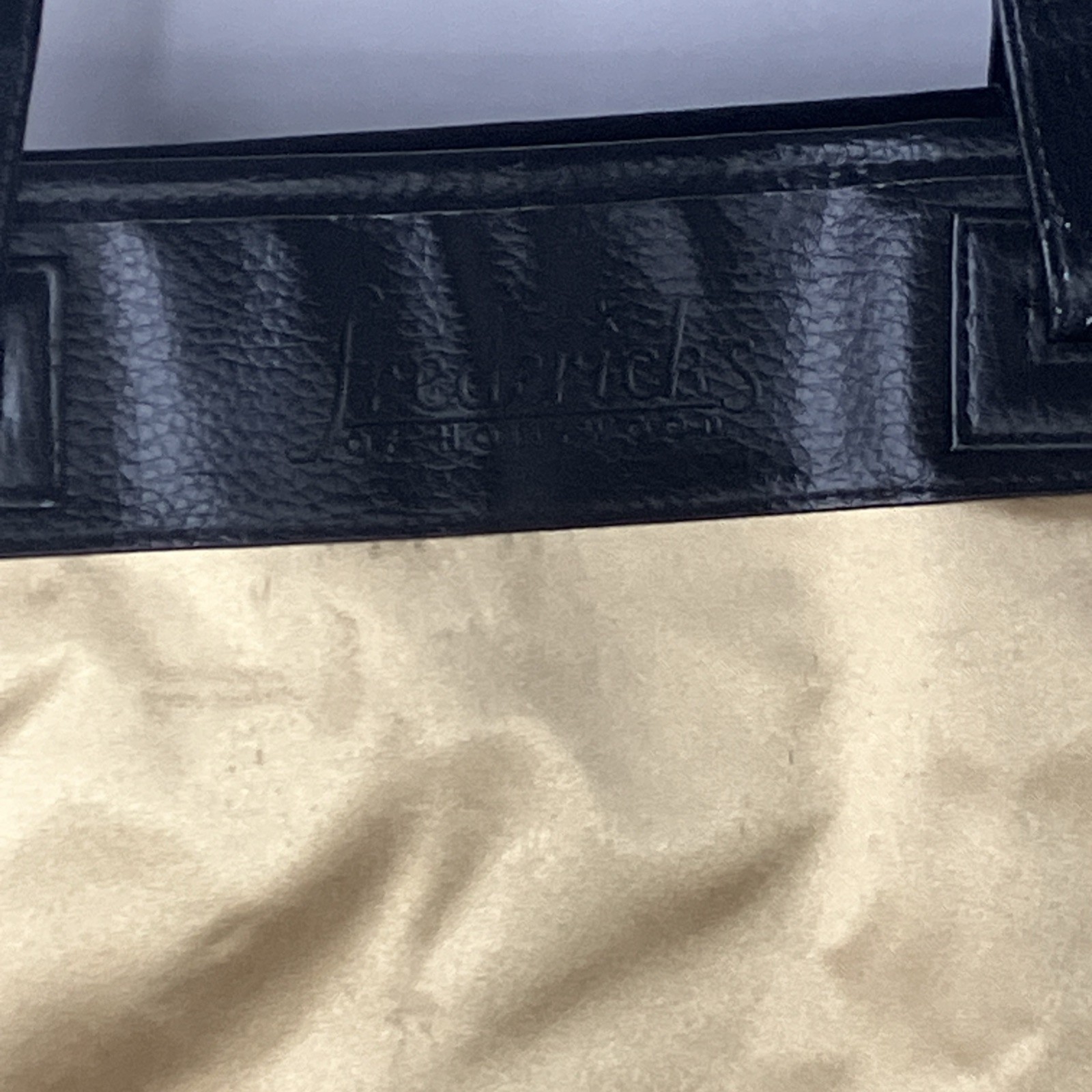 Frederick’s of Hollywood Gold Satin w/Emblem and Leopard Print Canvas Vegan Tote