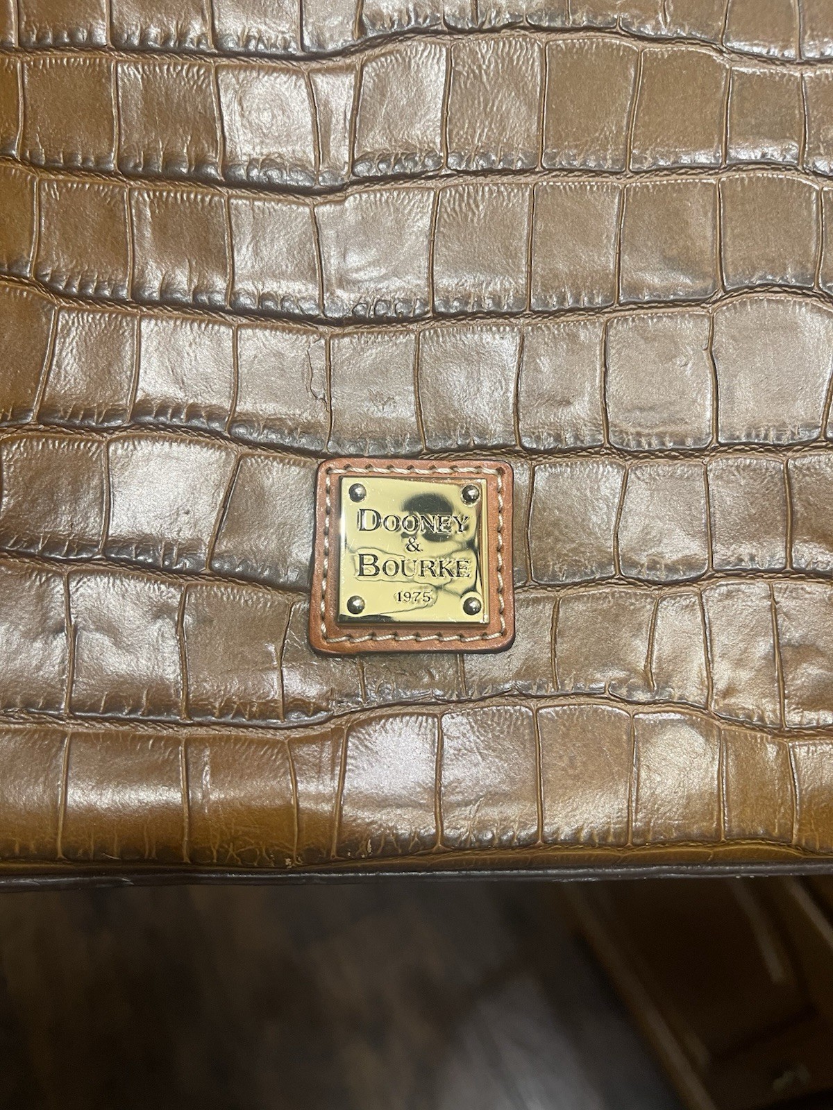 dooney and bourke crocodile Handbag Brown Croco Satchel