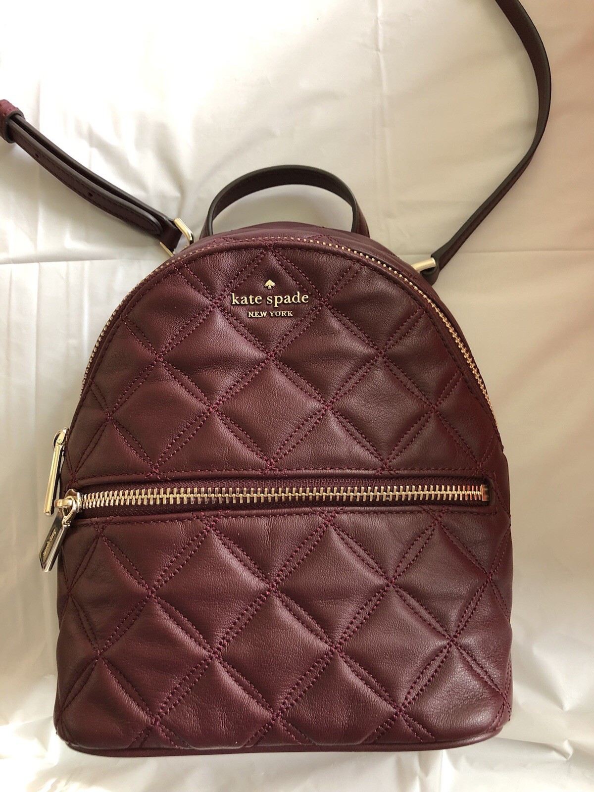 NWT Kate Spade Mini Convertible Backpack Crossbody Bag Natalia Cherry Wood