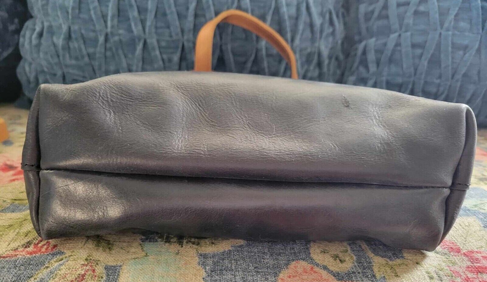 FashionABLE Local Global Abera Commuter Black Distressed Leather Crossbody Bag
