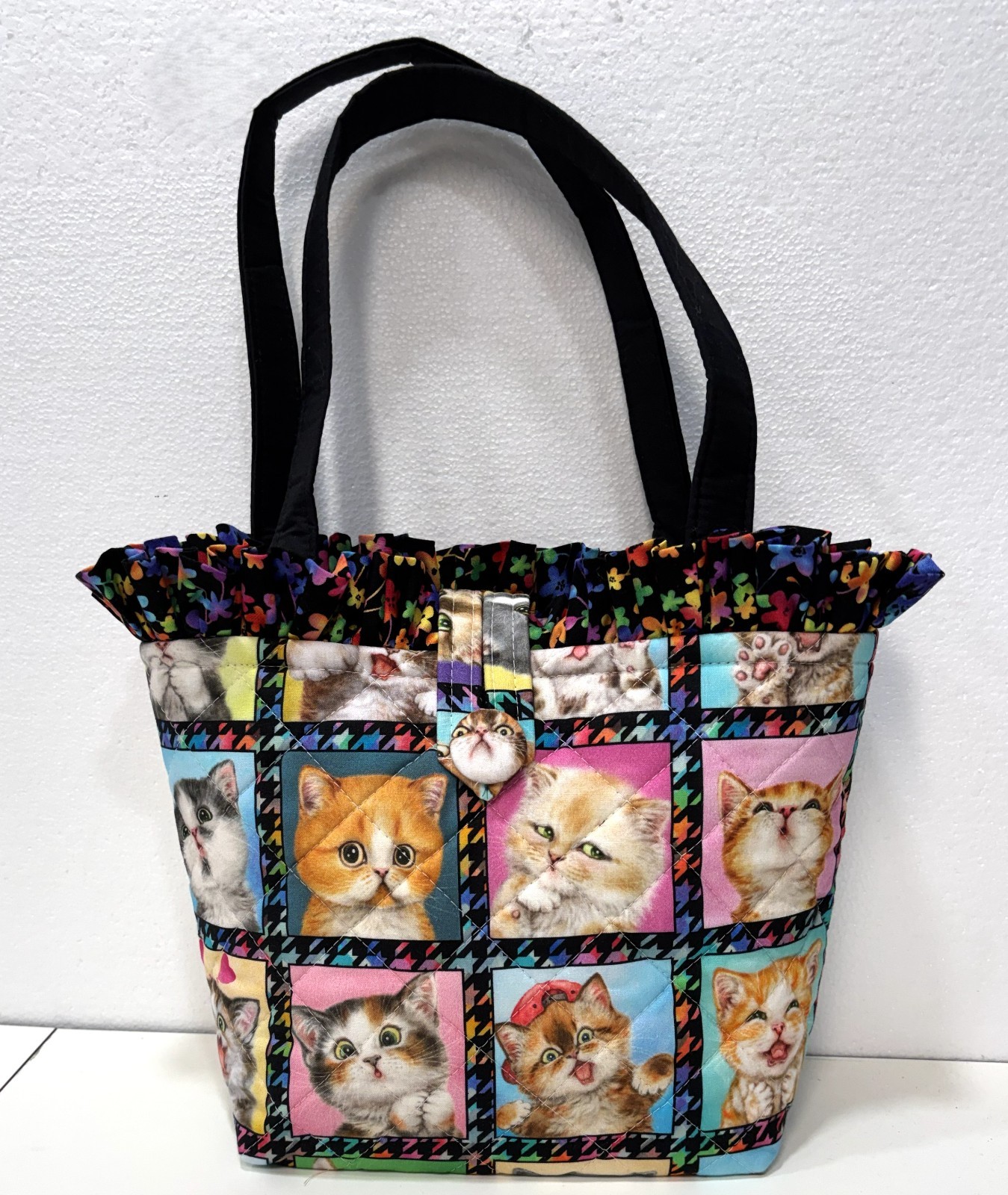 NEW Handmade Tote Purse bag handbag Cat Kitten Animal faffygiraffe