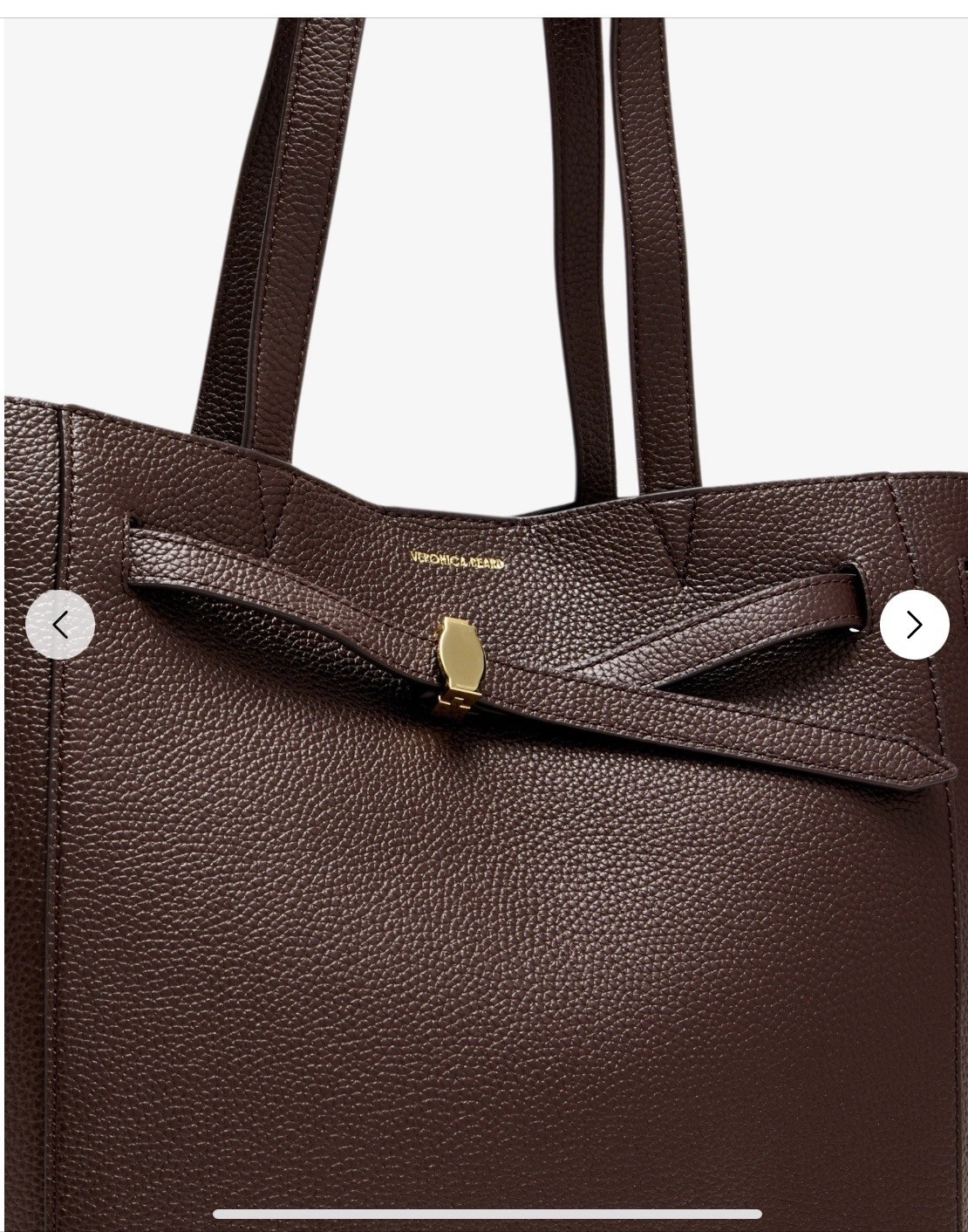 !! NEW !! Veronica Beard Dash Leather Tote Bag Dark Raisin Origin Pack