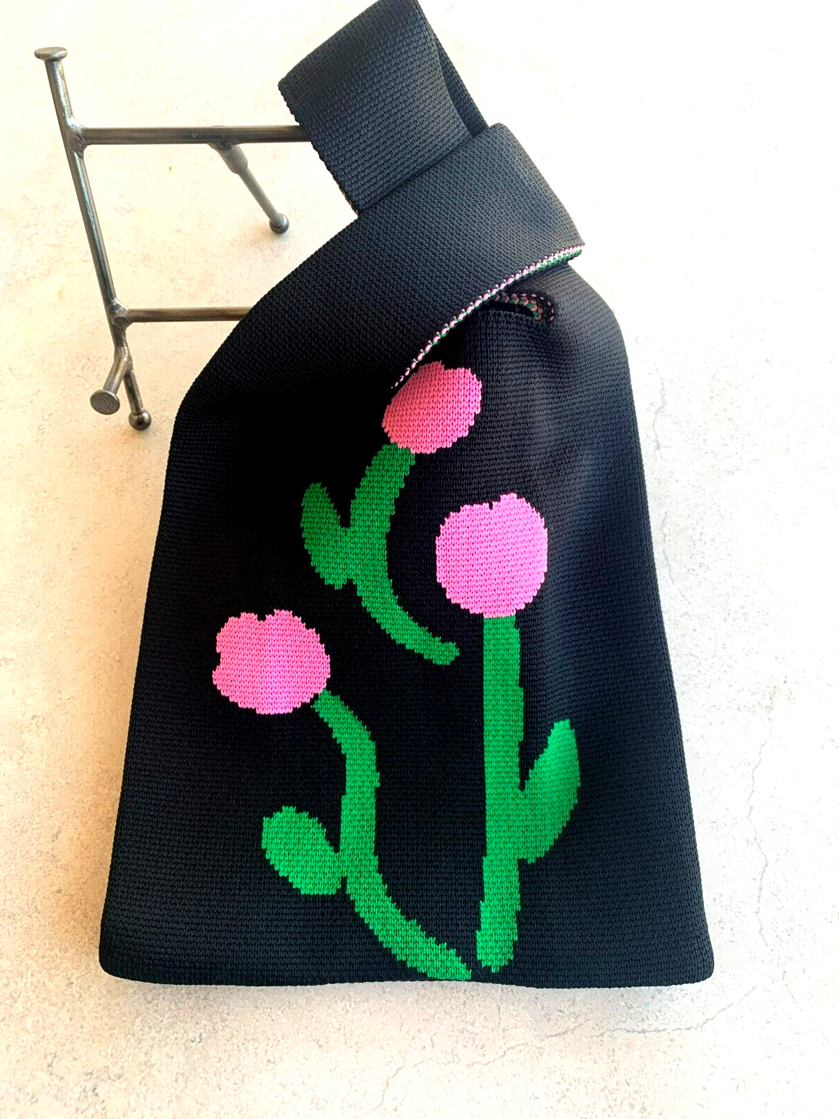 Tote Bag Heavy Knit Adorable floral print roomy NEW
