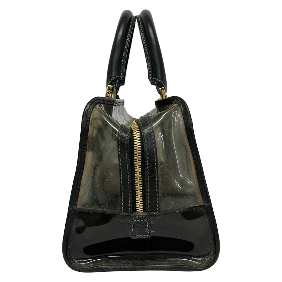 LOEWE Amazona Clear Black Vinyl Leather Handbag