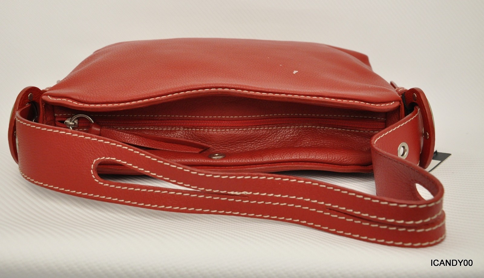 Nwt Robert Pietri Spain NOBEL Pebbled Leather Shoulder Bag Handbag Hobo ~Red
