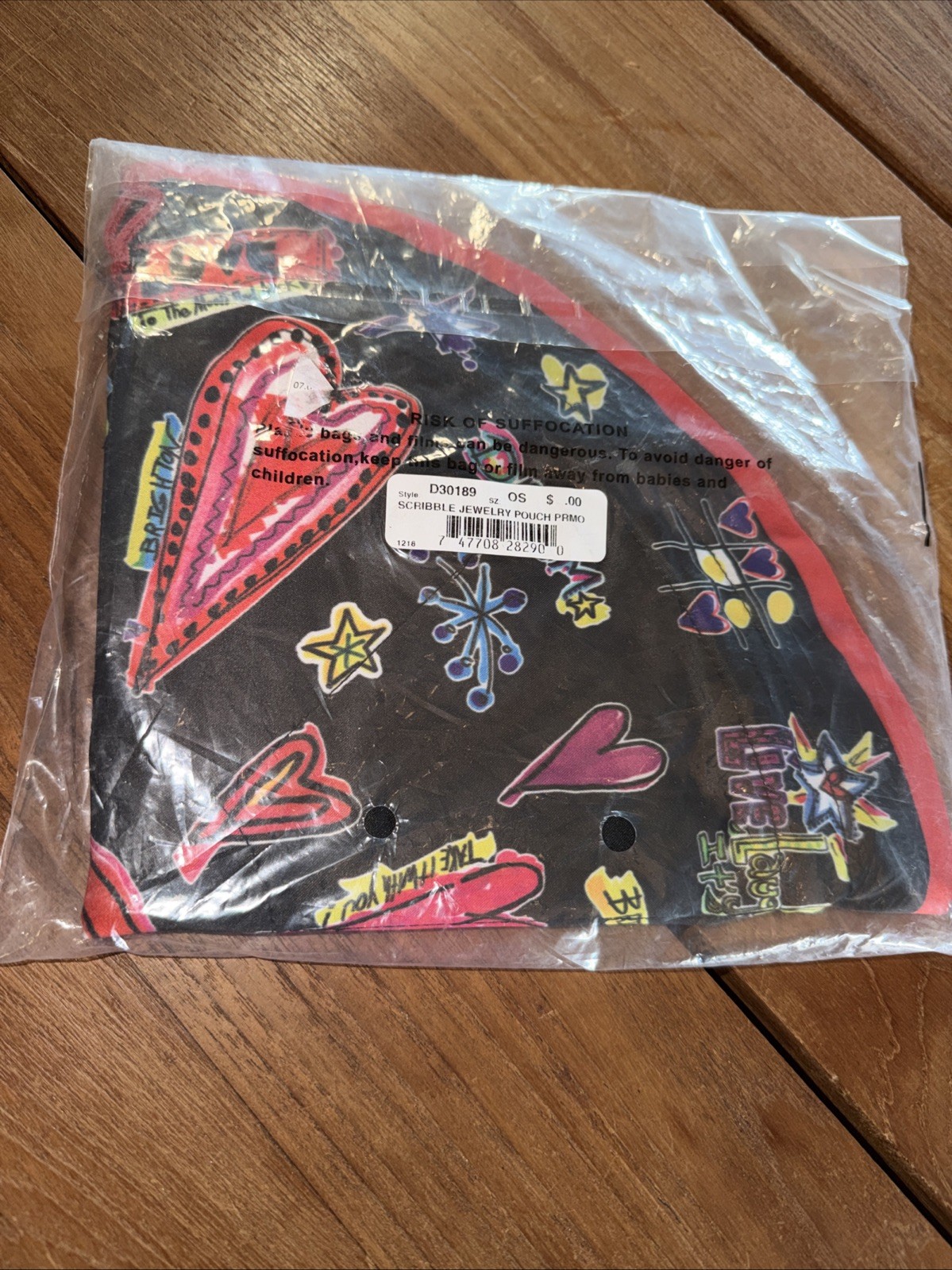 Brighton Love Scribble Travel Drawstring Jewelry Pouch NWT