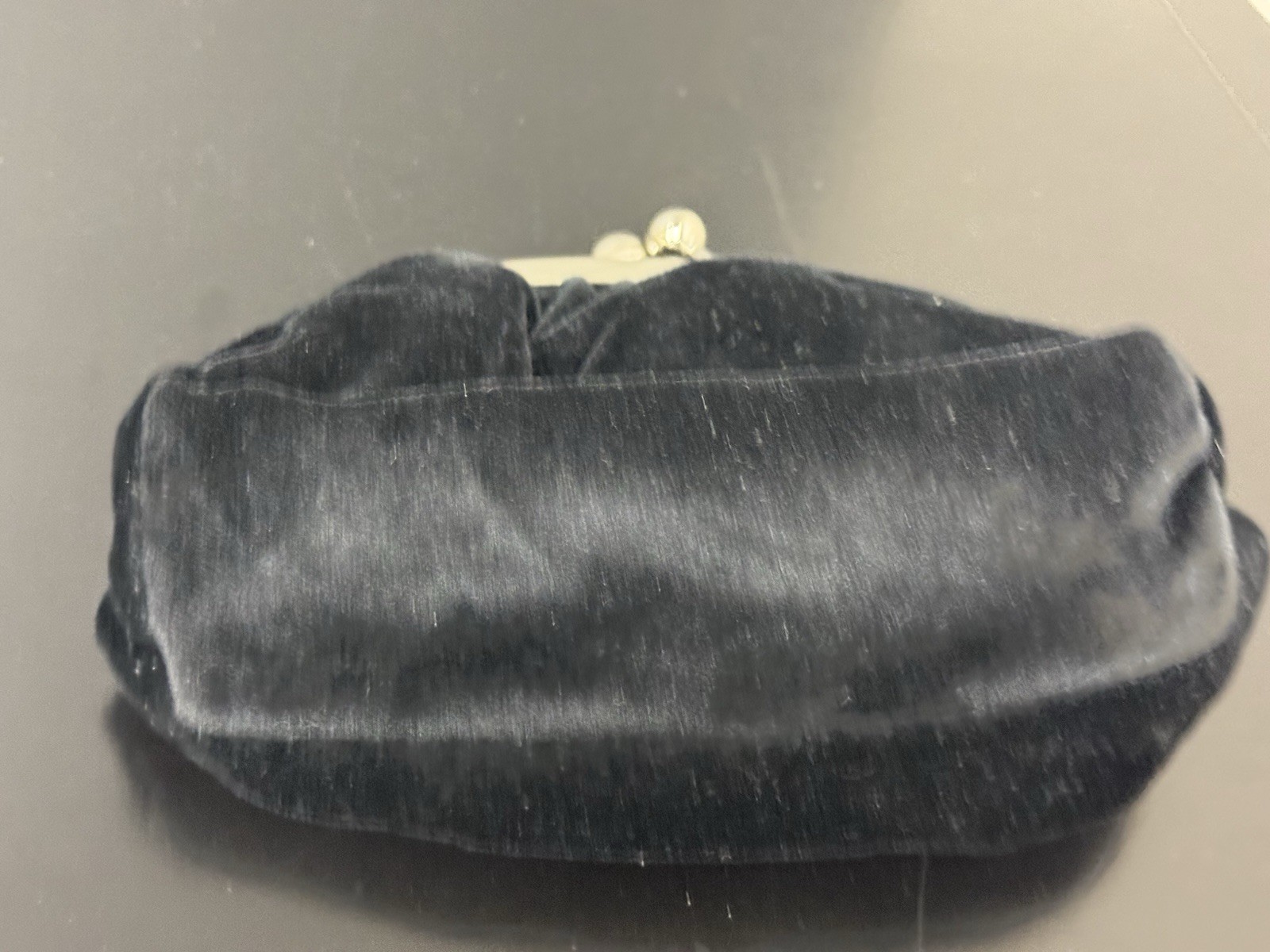 New Talbots Black Velour Small Purse Wallet Silver Toned Snaps