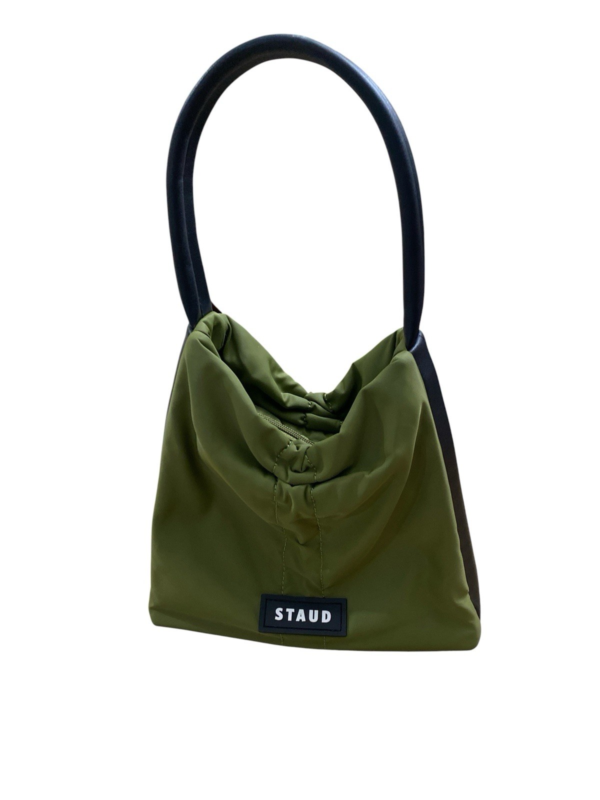 Preowned Staud Felix Nylon Tote Bag In Olive Green