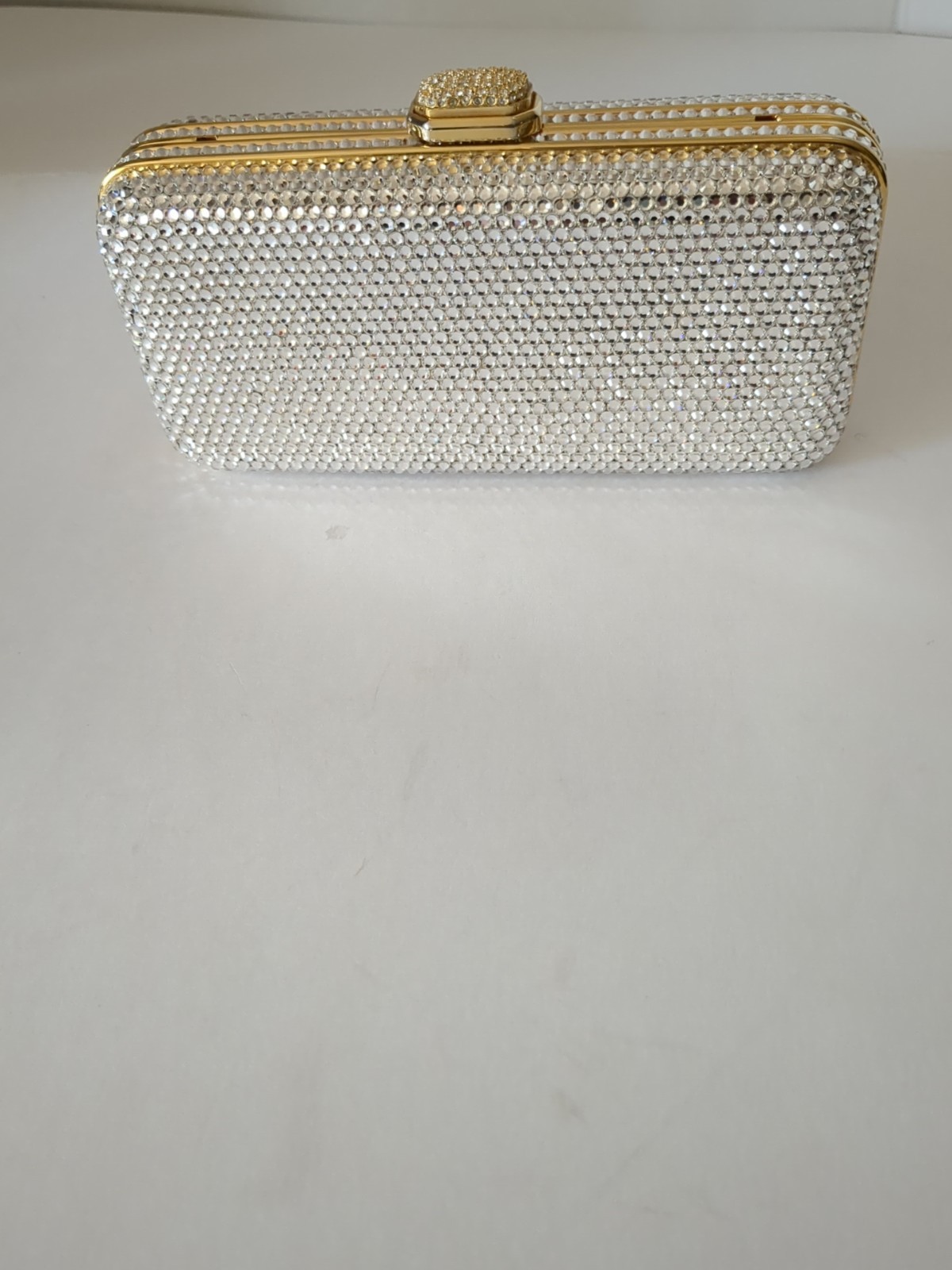 JUDITH LEIBER Couture SWAROVSKI CRYSTAL EMBELISHED MINAUDIERE Clutch Bag