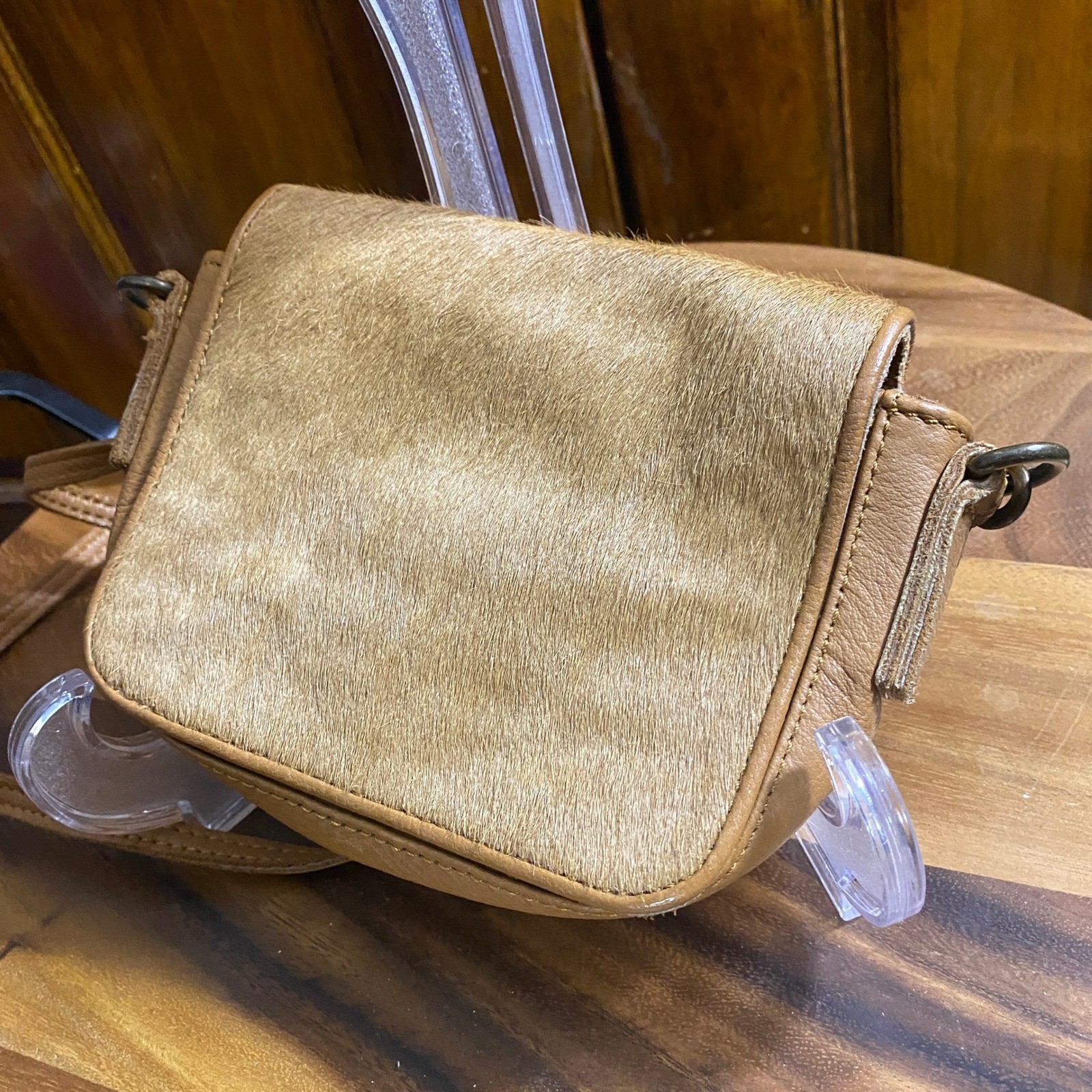 Liebeskind Berlin Crossbody Bag Tan Leather Calf Hair