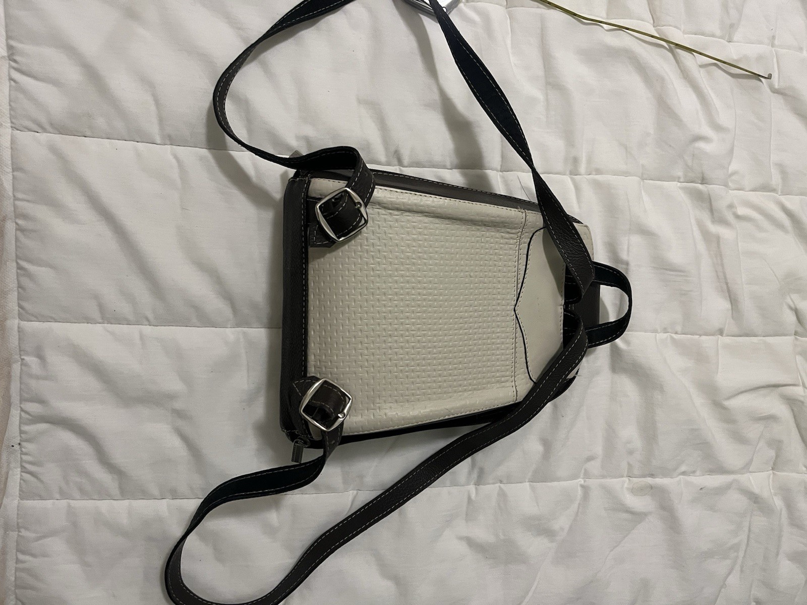 Mexican Leather Light Tan and Dark Brown Mini Backpack