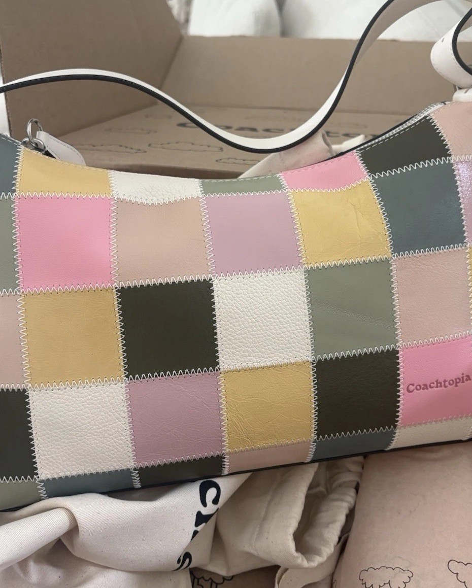 Coach Alter/Ego Slouchy Shoulder Bag Pink Olive Multi