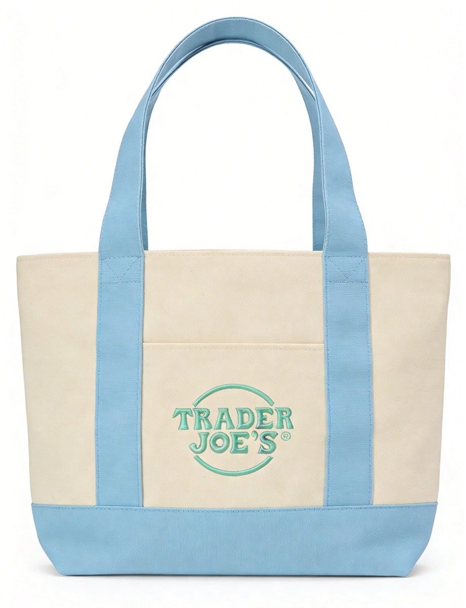 TRADER JOE’S MINI PASTEL CANVAS TOTE BAG, NEW SPRING PASTEL COLORS (CHOOSE )