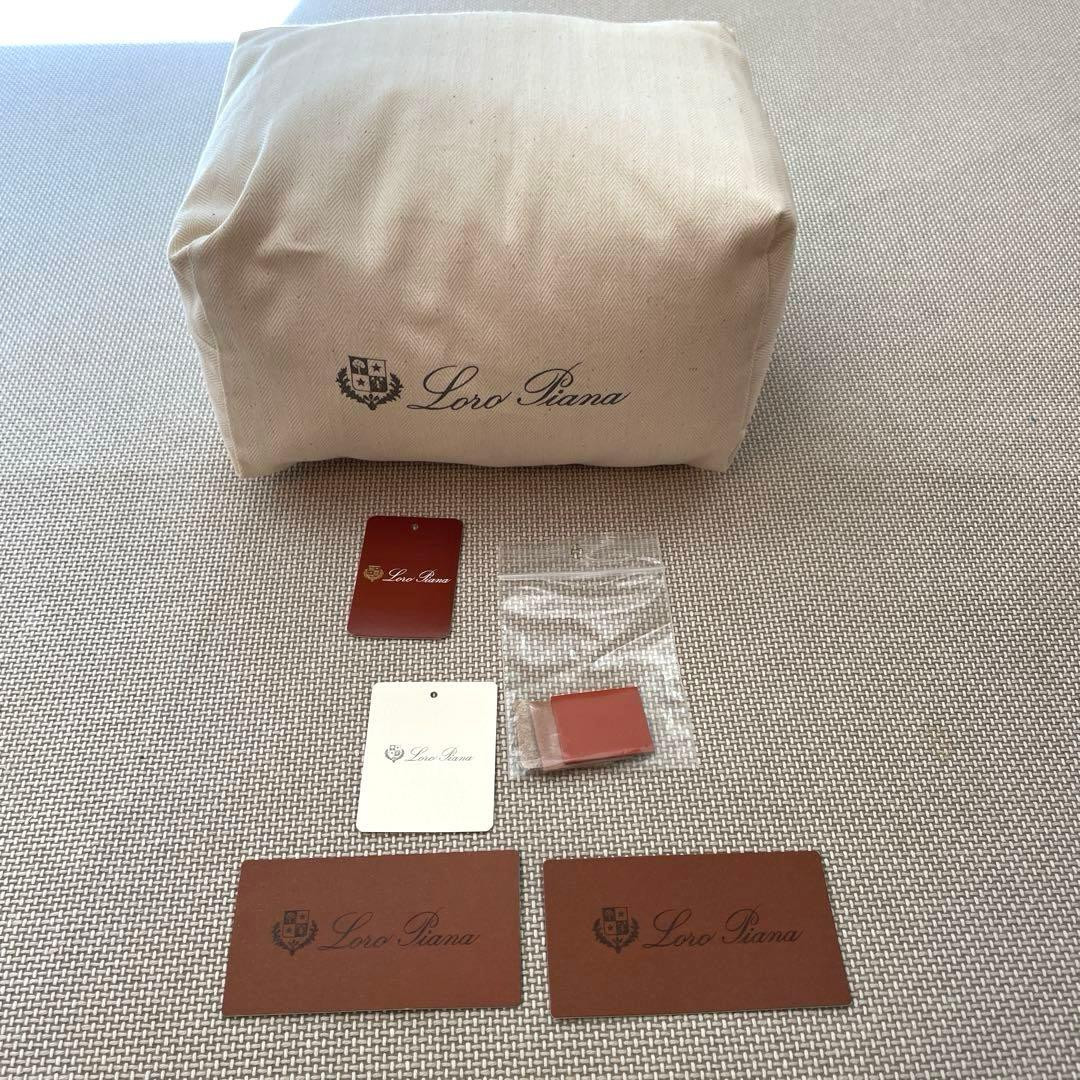 Loro Piana Sesia Tote Small Smooth Calfskin Beige Orange Colorblock Italy