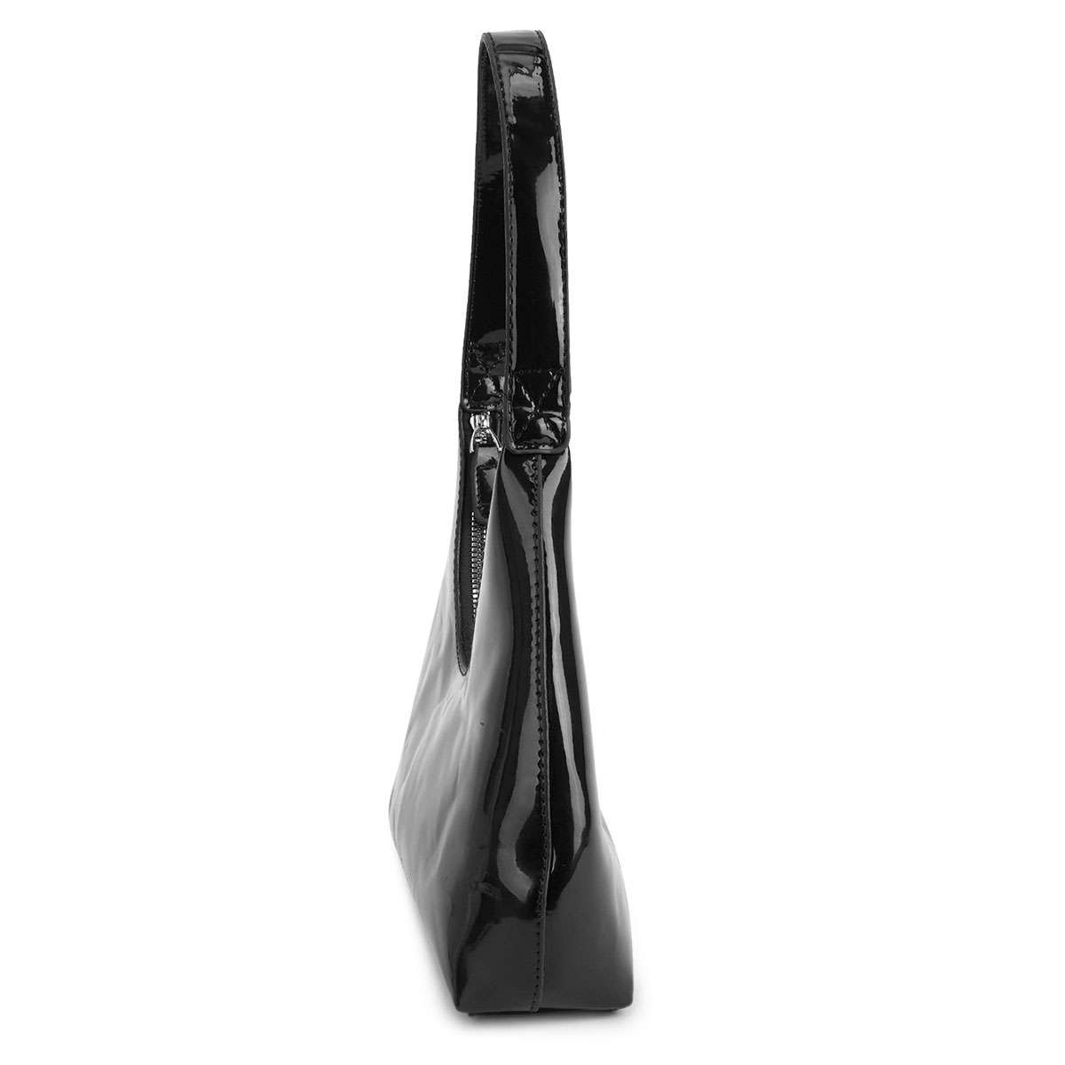 Vintage Patent Leather Underarm Bag Minimalist Women Shoulder Handbag Trendy Bag