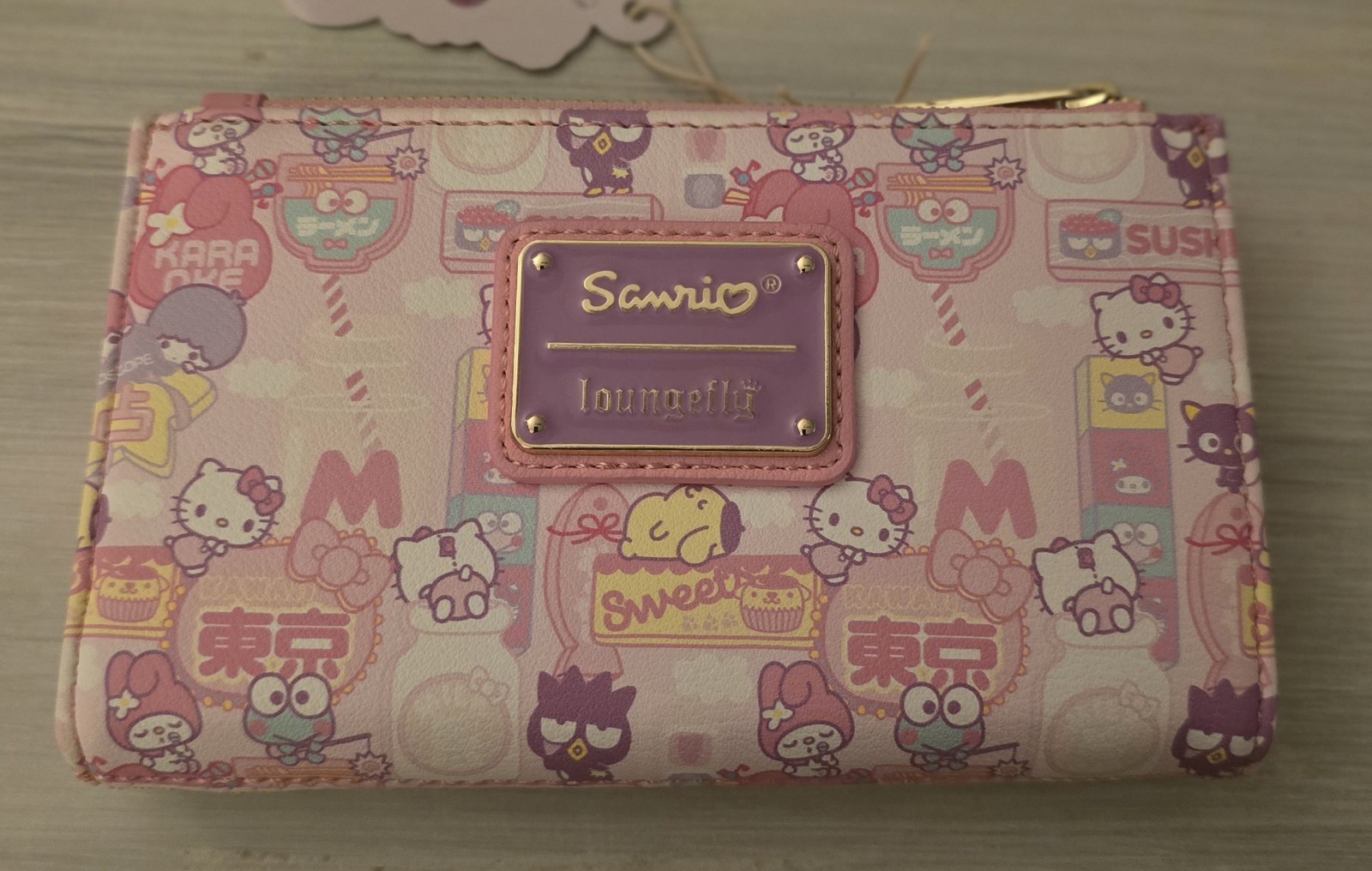 Loungefly Hello Kitty My Melody Keroppi Pom Pom Mini Backpack and Wallet Set