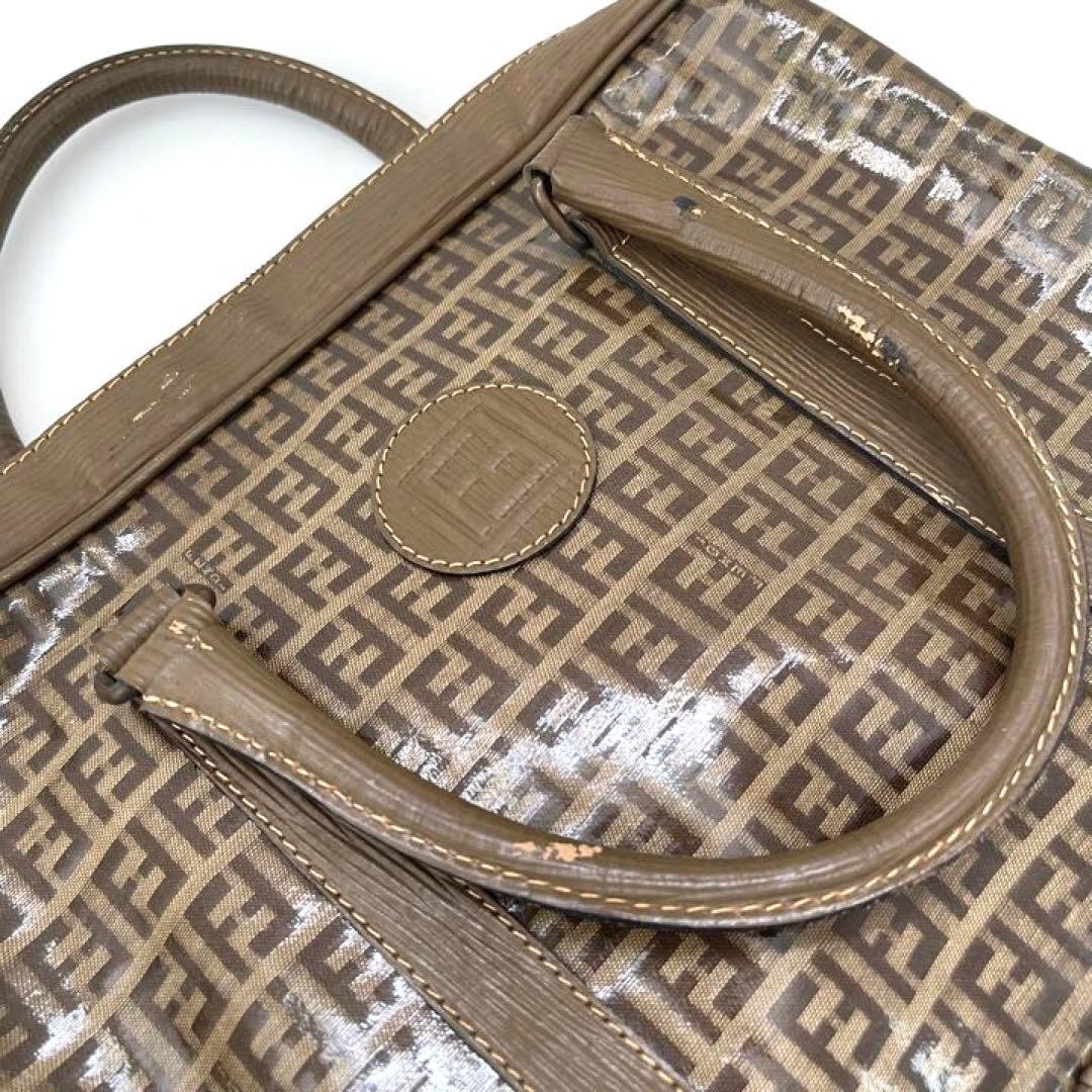 FENDI S.S. Logo Pattern Handbag Retro 11a