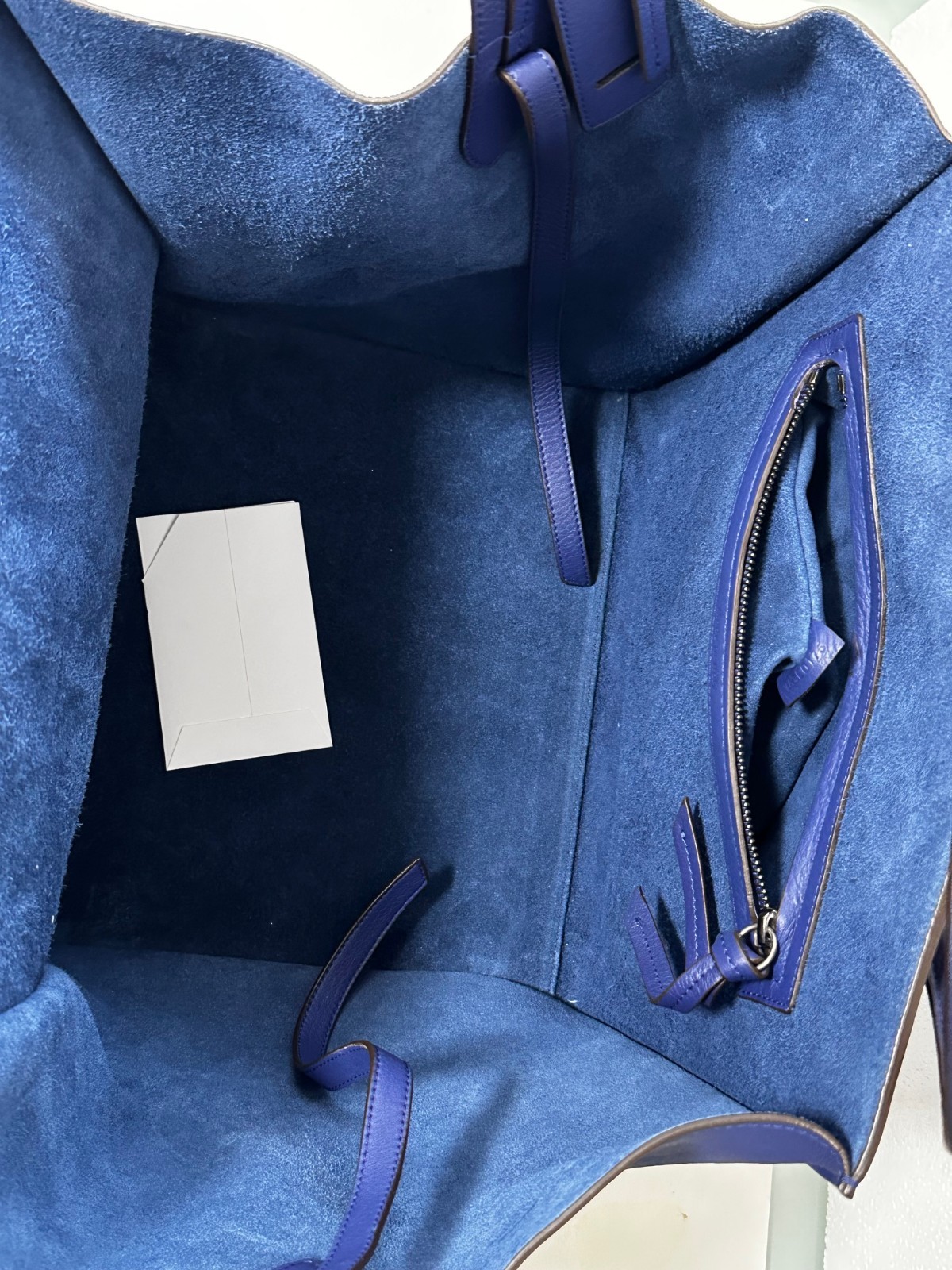 Celine Luggage Phantom Leather Handbag Midnight Indigo Blue Medium Size NEW!