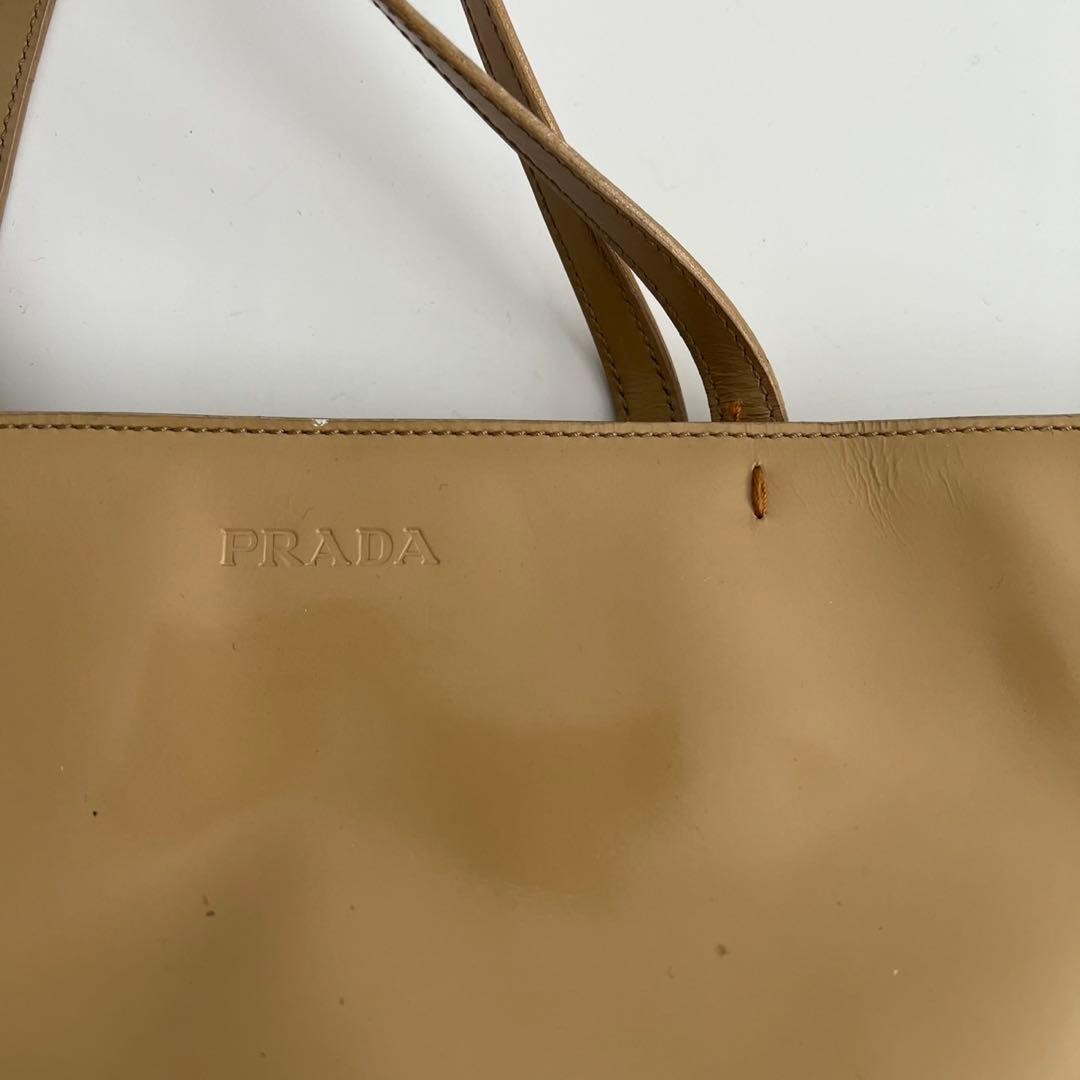 PRADA Enamel Leather Tote bag Vintage Luxury Designer Bag 1990s