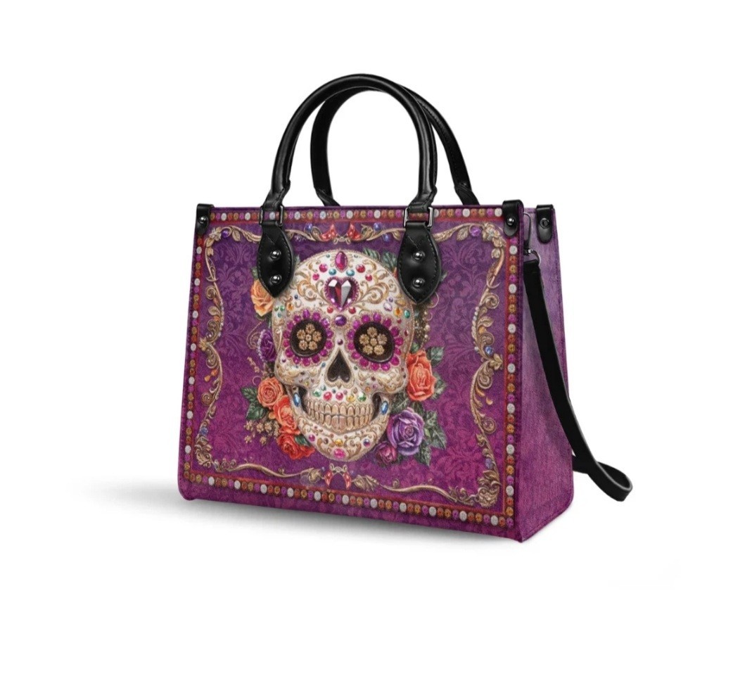 Leather Hand Bag Skullette Catrinelle