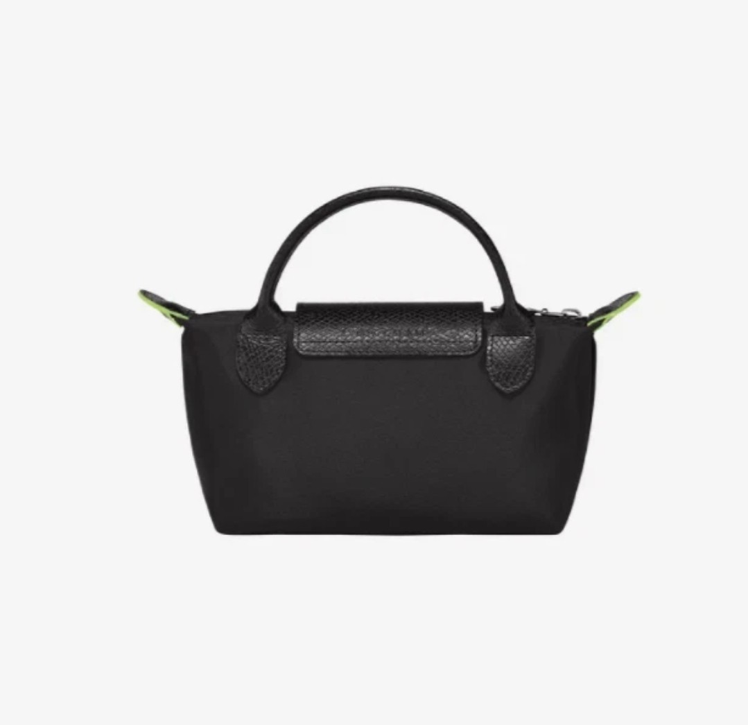 Longchamp Le Pliage Green Handle Pouch Black 34175919001 / Brand New No Tags