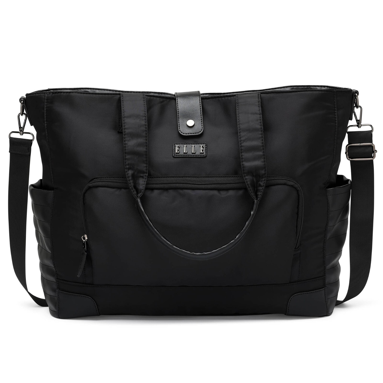 ELLE Voyage 25L Twill and Vegan Leather Weekender Tote Bag