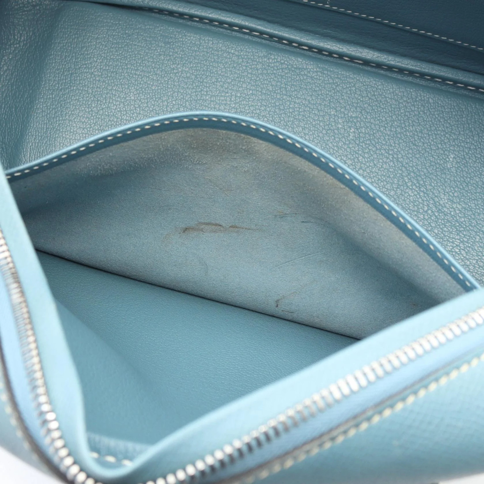 Hermes Plume Handbag Blue #RCB7551