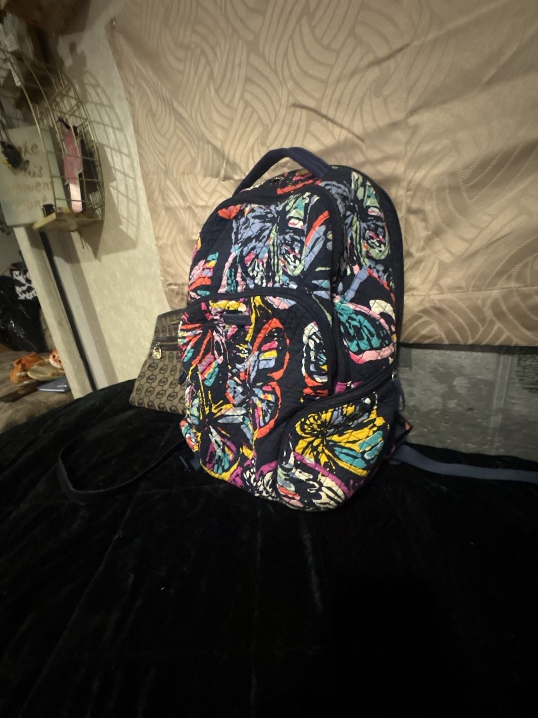 Vera Bradley Iconic Campus Backpack in Butterfly Flutter Pattern