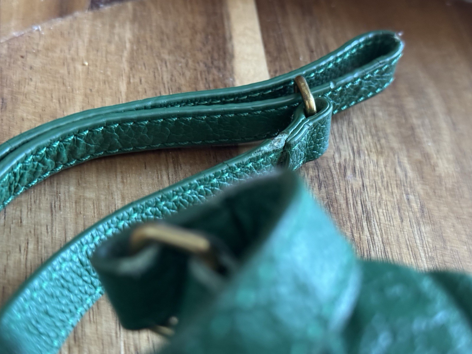 J. Crew Green Leather Flap Style Shoulder Bag Twist Lock Closure