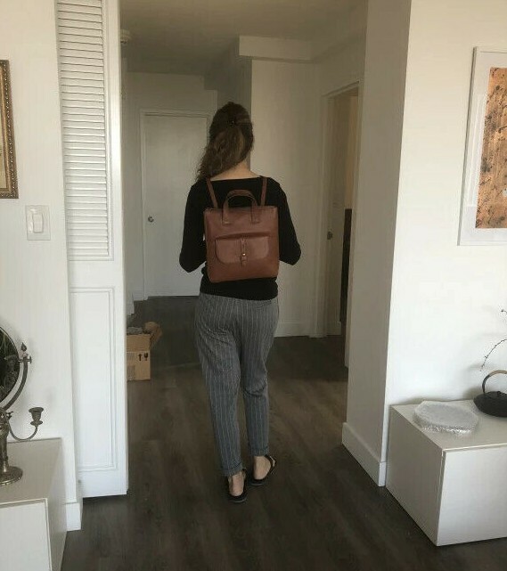 Fossil Hunter Brown Leather Backpack SHB2695210 Brass Hardware NWT $180 MSRP FS