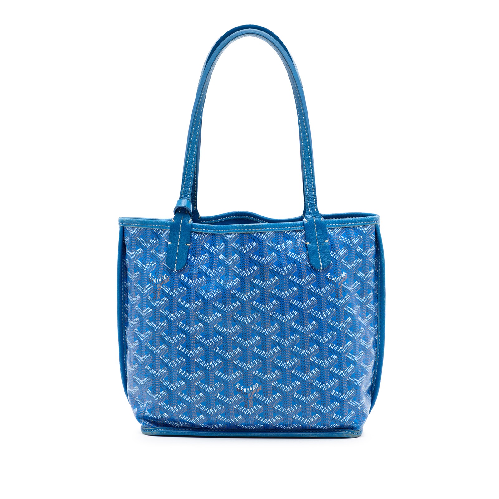 Goyard Mini ine Reversible Anjou Pre-Loved Tote Bag Blue