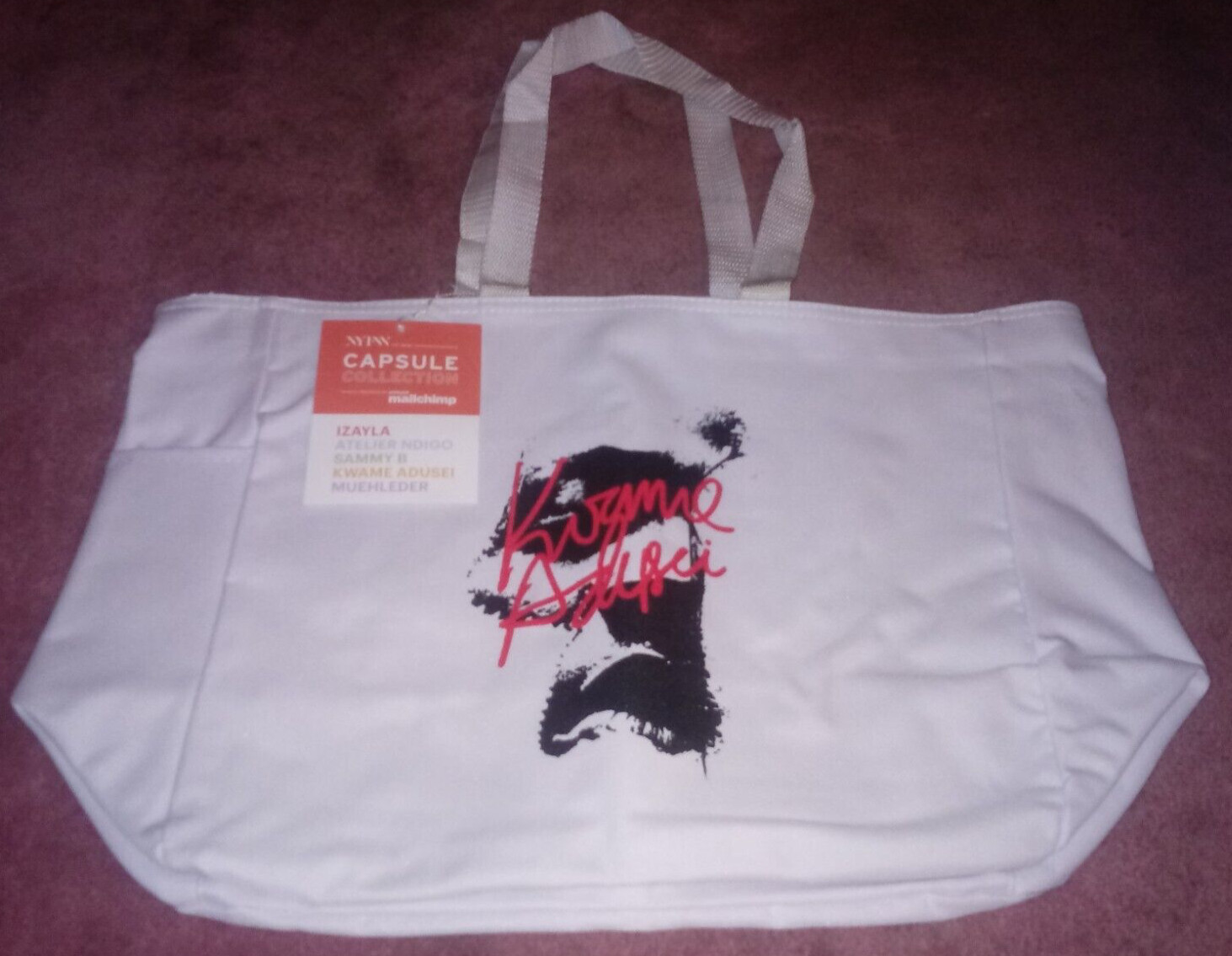 NYFW Shows Capsule Collection Intuit Kwame Adusei Tote Bag 13.0 X 5.0 X 20.0″