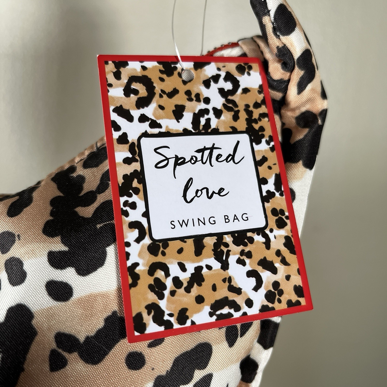 Brighton Spotted Love Swing Bag Leopard Crossbody Adjustable Belt Bag Zipper