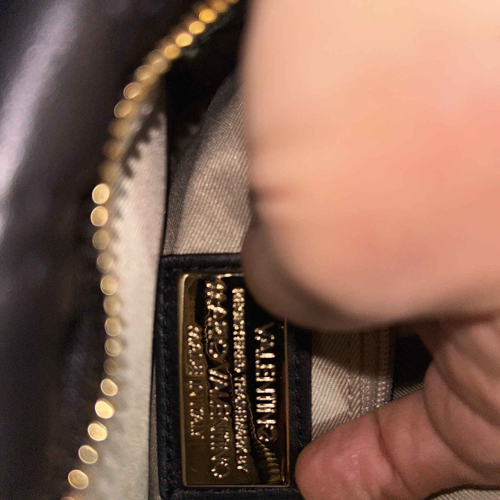Valentino Quilted Purse Size 11 Wide By Seven High By 2 Inches Wide.