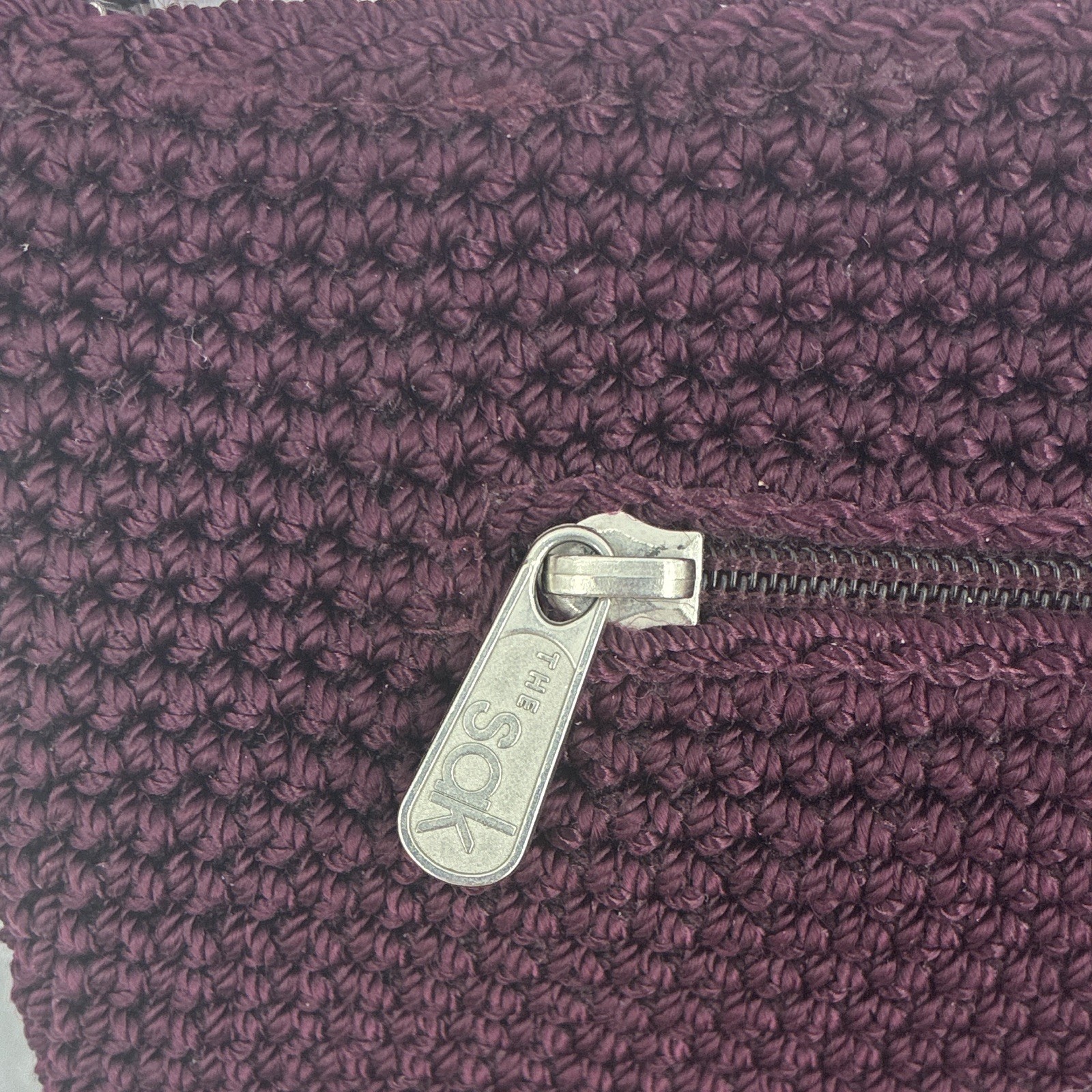 The Sak Burgundy Solid Shoulder Bag, Silver Hardware, Zip, Lined Pockets
