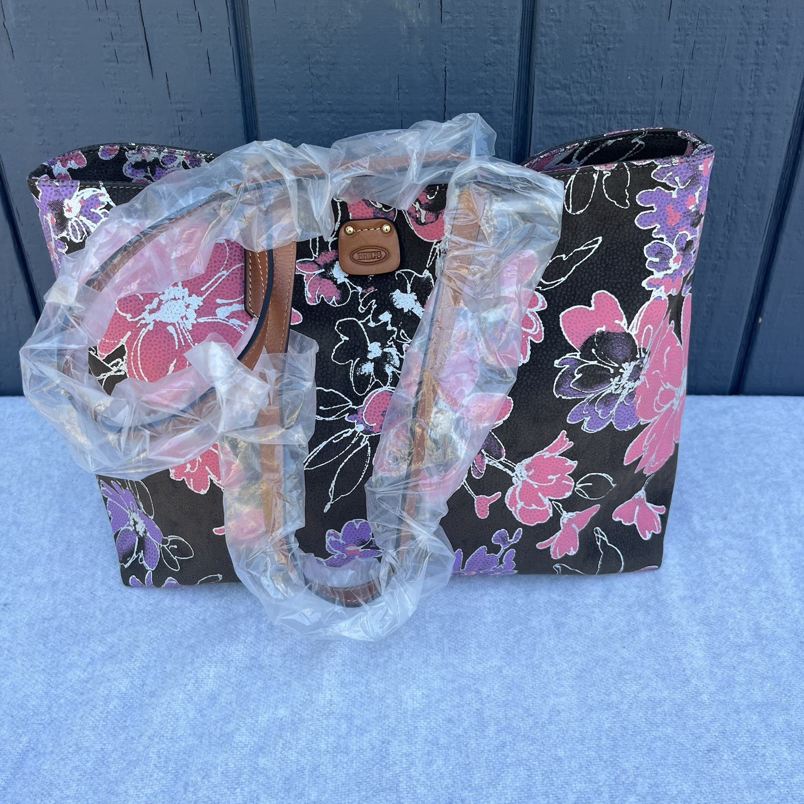 BRIC’S Life 65th Anniversary Floral Tote Handbag Purse Made in Italy RARE NWT