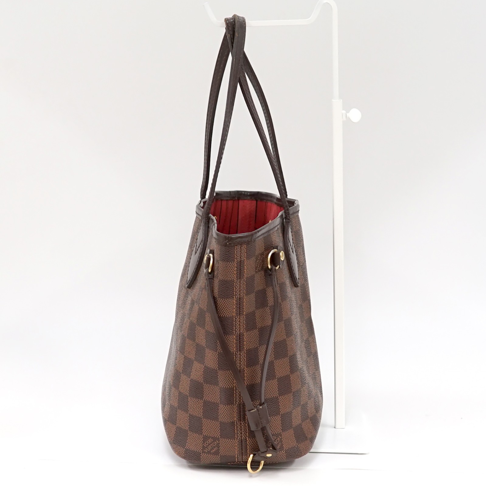 LOUIS VUITTON Neverfull PM Shoulder Tote Bag Damier Leather Brown N51109 VI0131