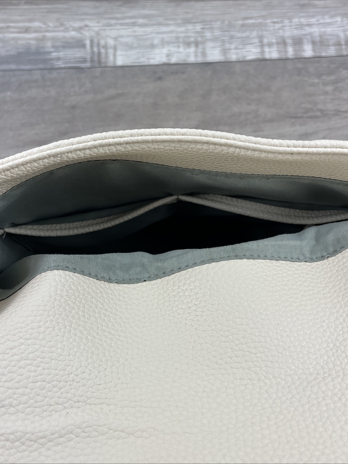 Adrienne Vittadini Crossbody The Pebble Collection Large Flap Ivory NEW W/Tags