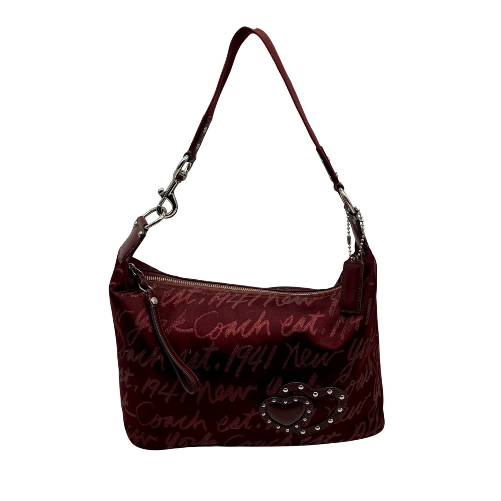 Coach Purple Poppy Lurex Signature F17472 Hobo Bag