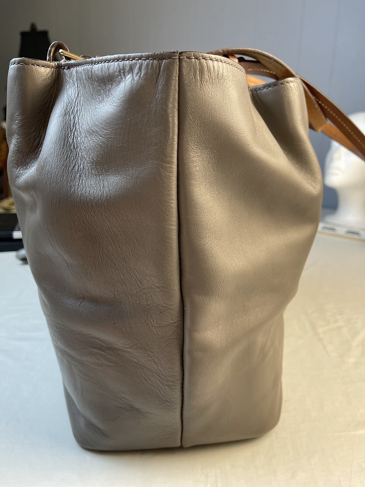 Dooney & Bourke Large CIty Flynn Shoulder Bag ~ Dove Gray