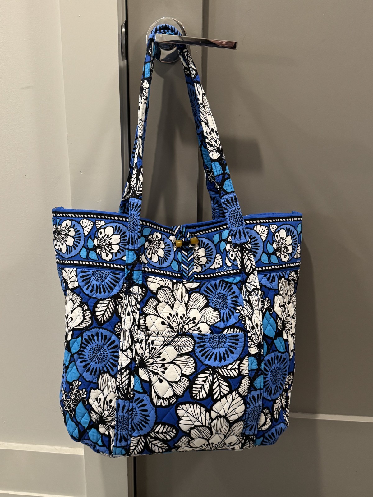 Vera Bradley Large Shoulder Tote Bag New with Tags Blue Bayou
