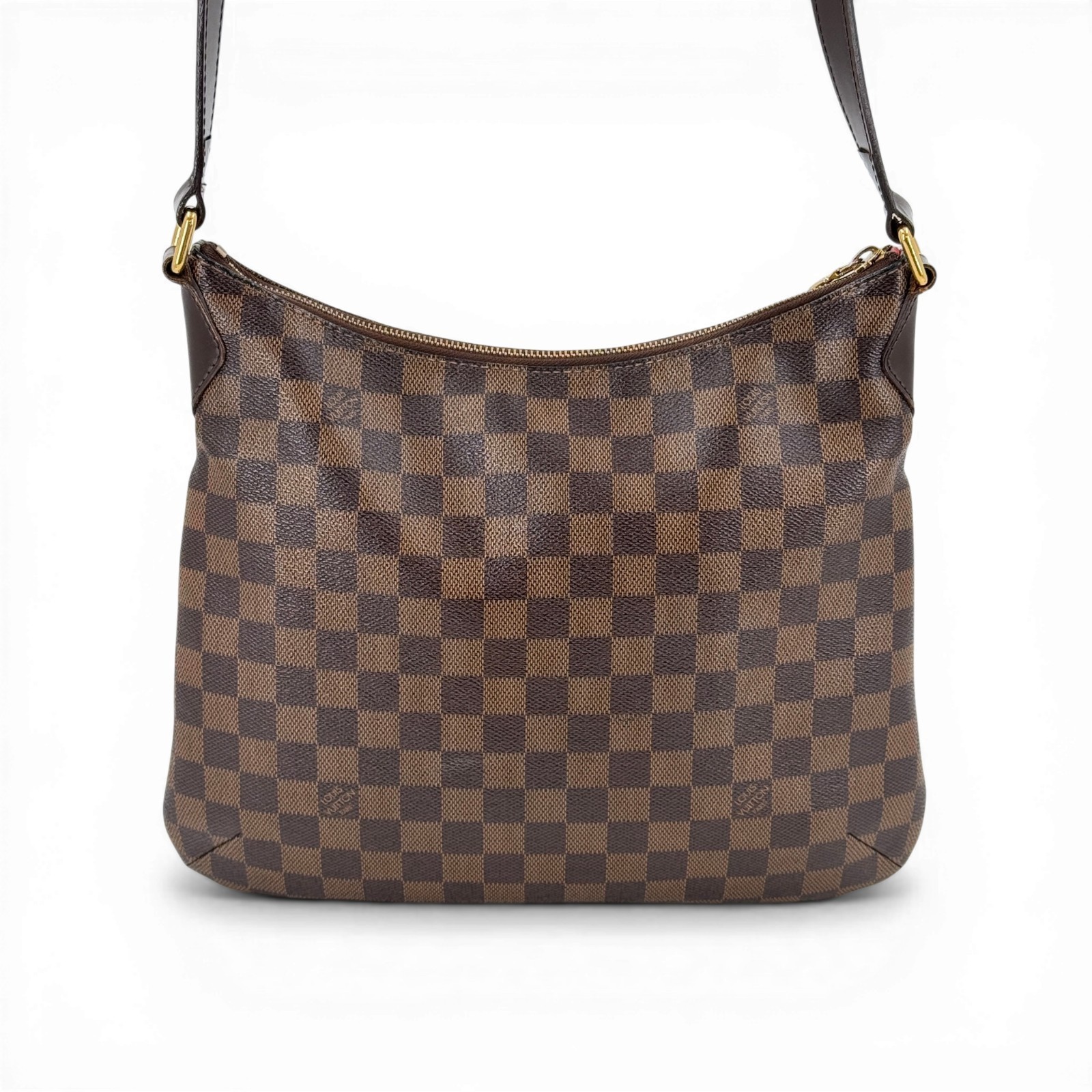 LOUIS VUITTON Bloomsbury PM Damier Ebene Canvas Brown Zip Shoulder Bag N42251
