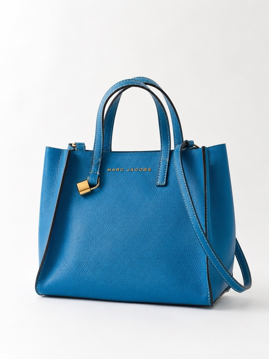 MARC JACOBS Limited edition Blue Small Tote Top Handle Detachable Strap Zip