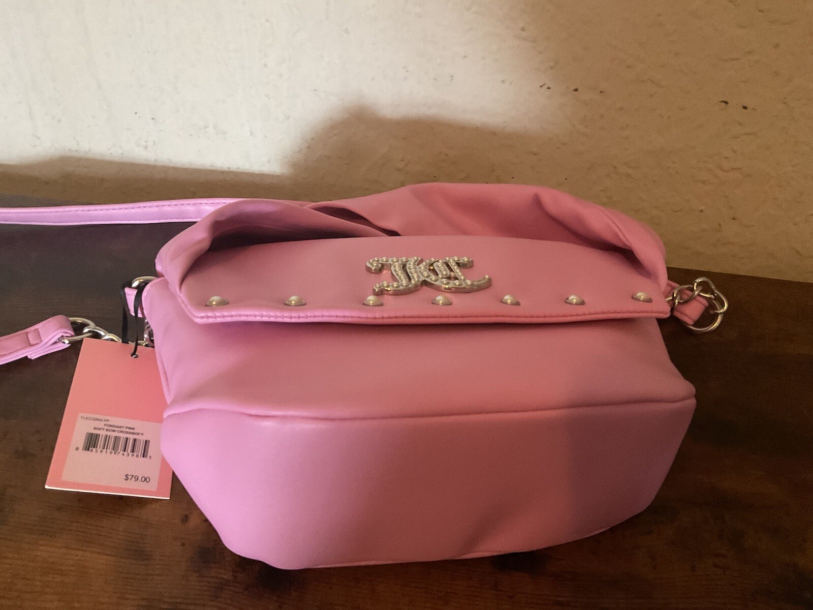 NWT Juicy Couture Soft Bow Crossbody Bag – Fondant Pink Y2K McBling Aesthetic
