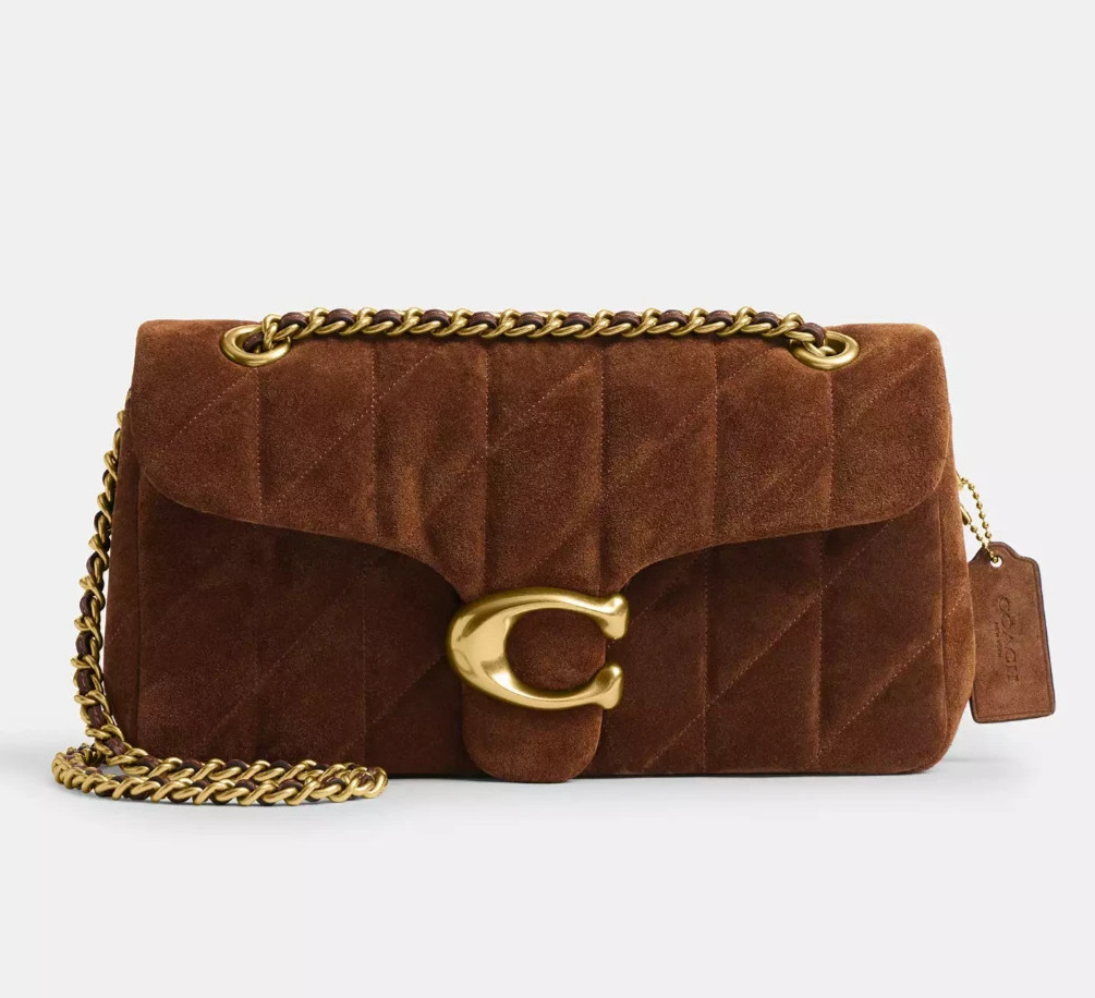 READ COACH CCK49 Tabby Shoulder Bag 26 With Quilting Brass/Warm Brown Suede